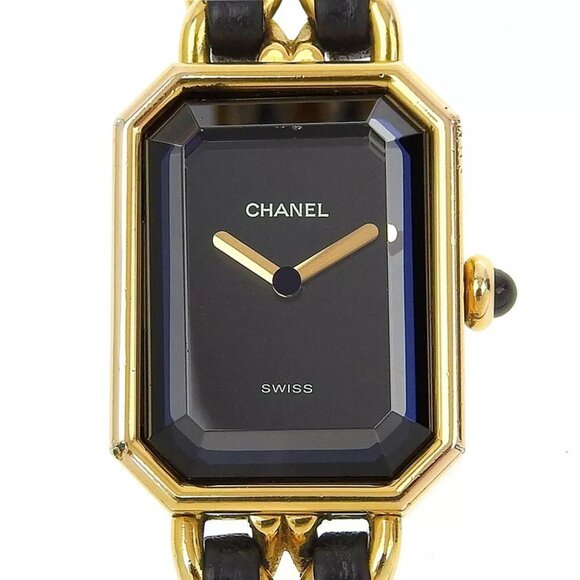 CHANEL Premiere L Watches blackDial Plated Gold/leather Quartz Analog disp... - Picture 14 of 16